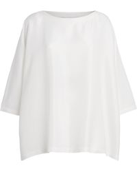 Eskandar - Silk Plissé Scoop-Neck Top - Lyst