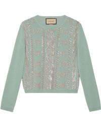 Gucci - Wool-cashmere Gg Sweater - Lyst