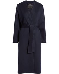Kiton - Cashmere-silk Belted Wrap Coat - Lyst
