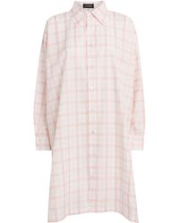Eskandar - Jacquard Check Wide A-Line Shirt - Lyst