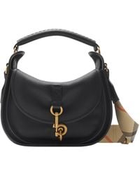 Burberry - Small Calf Leather B Clip Messenger Bag - Lyst