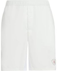 Brunello Cucinelli - Logo Bermuda Shorts - Lyst