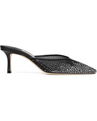 Jimmy Choo - Vivi 65 Mesh Embellished Mules - Lyst