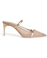 Malone Souliers - Embellished Mesh Aurora Heeled Mules 70 - Lyst