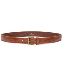 Weekend by Maxmara - Croc-Embossed Leather Belt - Lyst