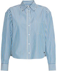 Weekend by Maxmara - Stripe Cropped Shirt - Lyst