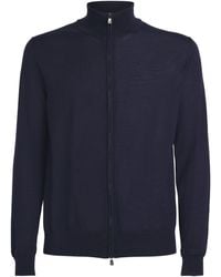 Isaia - Wool Zip-Up Cardigan - Lyst