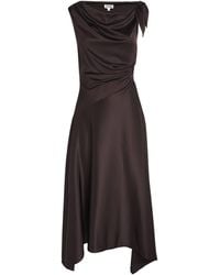 STAUD - Silk Portia Midi Dress - Lyst