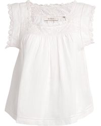 Doen - Ramie Crochet-Trim Aphra Blouse - Lyst