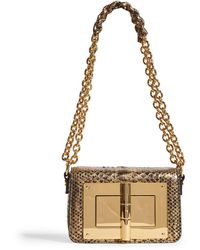 Tom Ford Small Python Natalia Shoulder Bag - Metallic