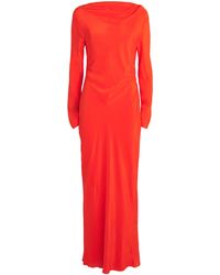 SIR. - Silk Gathered Fresca Maxi Dress - Lyst