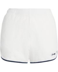 Sporty & Rich - Terry Cotton Signature Logo Shorts - Lyst