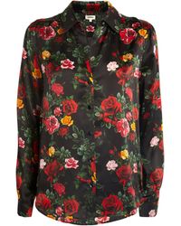 L'Agence - Silk Floral Tyler Shirt - Lyst