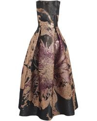 Talbot Runhof - Metallic Magnolia Jacquard Gown - Lyst