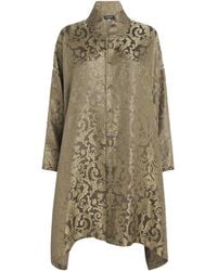 Eskandar - Metallic Jacquard Longline Shirt - Lyst