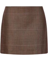 Marella - Virgin Wool Check Mini Skirt - Lyst