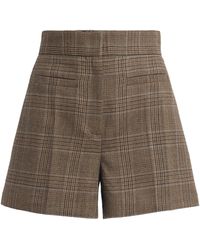 Sandro - Wool Check Shorts - Lyst