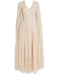 Needle & Thread - Cape-Detail Clover Maxi Dress - Lyst