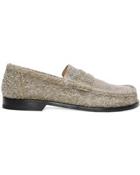 Loewe - Brushed Suede Campo Loafers - Lyst