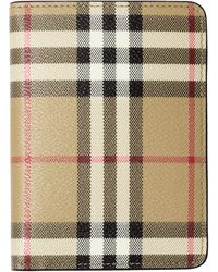 Burberry - Check Passport Holder - Lyst