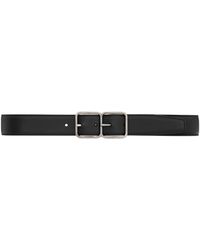 Saint Laurent - Leather Boucle Double Cadre Belt - Lyst