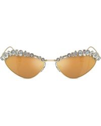 Swarovski - Crystal-Embellished Cat-Eye Sunglasses - Lyst