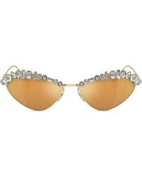 Swarovski - Crystal-Embellished Cat-Eye Sunglasses - Lyst