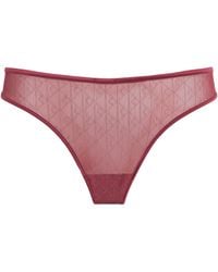 Calvin Klein - Mesh Emblem Thong - Lyst
