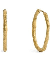 Monica Vinader - Medium Vermeil Antica Slim Hoop Earrings - Lyst