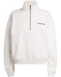 Sporty & Rich - X Hotel Du Cap-Eden-Roc Cotton Quarter-Zip Sweatshirt - Lyst