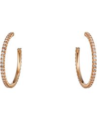 Cartier - Medium Rose Gold And Diamond Étincelle De Hoop Earrings - Lyst