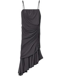 AllSaints - Ruched Asymmetric Sophia Mini Dress - Lyst