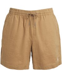 Polo Ralph Lauren - Linen Drawstring Polo Pony Shorts - Lyst