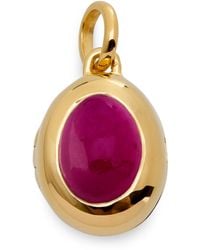 Monica Vinader - Vermeil And Quartz July Birthstone Locket - Lyst