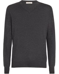 Johnstons of Elgin - Superfine Cashmere V-Neck Sweater - Lyst