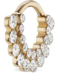Maria Tash - Yellow Gold Invisible Diamond Apsara Hoop Earring (6.5mm) - Lyst