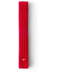 Prada - Wool Fisherman's Rib Knit Scarf - Lyst