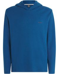 BOSS - Waffle-Knit Logo Hoodie - Lyst