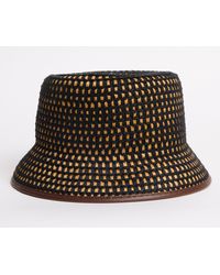 Max Mara Esperia Canvas Bucket Hat in Natural | Lyst UK