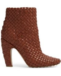Bottega Veneta - Lambskin Canalazzo Ankle Boots 100 - Lyst