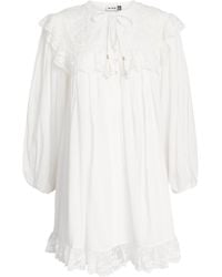 RIXO London - Cotton Embroidered Inez Mini Dress - Lyst