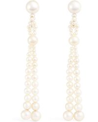 Sophie Bille Brahe - Yellow Gold And Pearl Opera Drop Earrings - Lyst