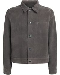 Ami Paris - Suede Logo Jacket - Lyst