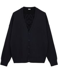 Loewe - Wool-Blend Anagram-Lining Cardigan - Lyst