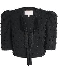 Carolina Herrera - Tassel-Embellished Cropped Jacket - Lyst