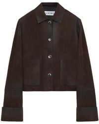Loewe - Lambskin Turn-Up Jacket - Lyst