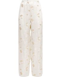 Doen - Floral Jacquard Lavona Wide-Leg Trousers - Lyst