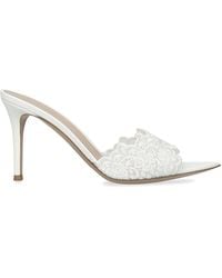 Gianvito Rossi - Lace Yvonne Mules 85 - Lyst