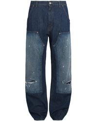 MM6 by Maison Margiela - Distressed Straight Jeans - Lyst
