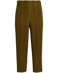 Homme Plissé Issey Miyake - Pleated High-waist Straight Trousers - Lyst